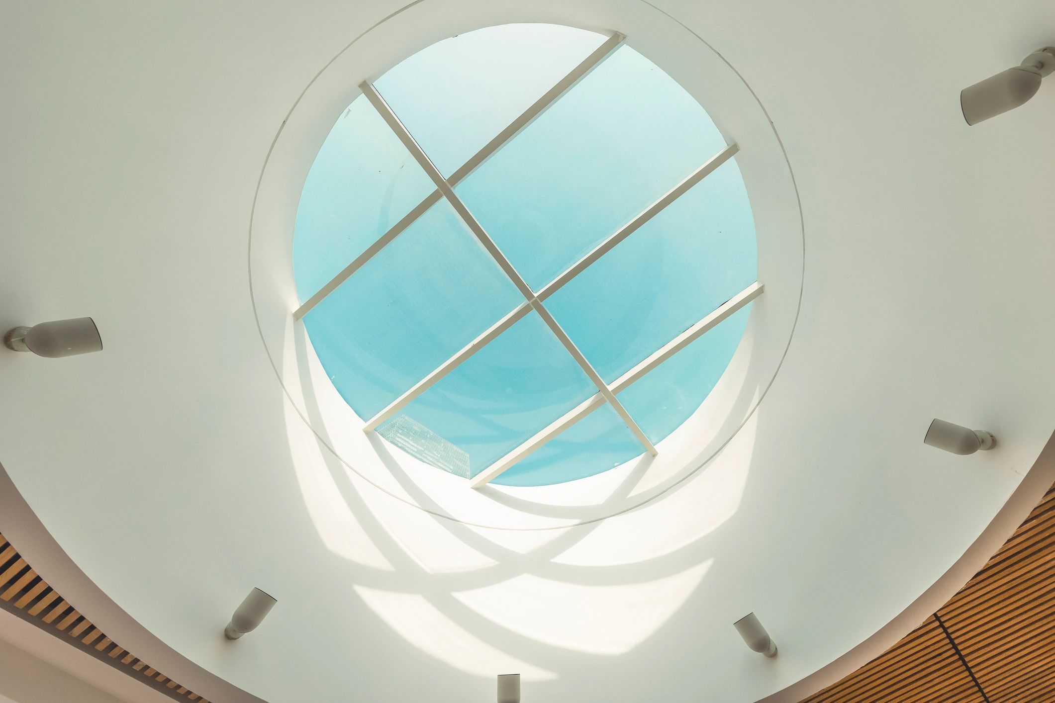Roman shades filtering natural light